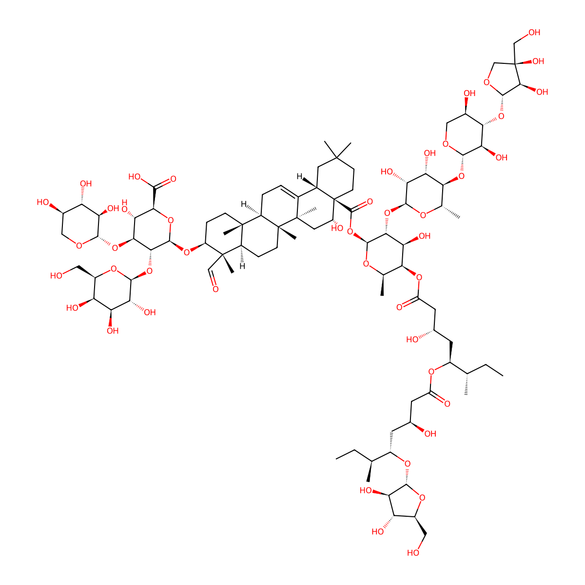 qs-21-apiose isomer molecular structure, CAS 141256-04-4