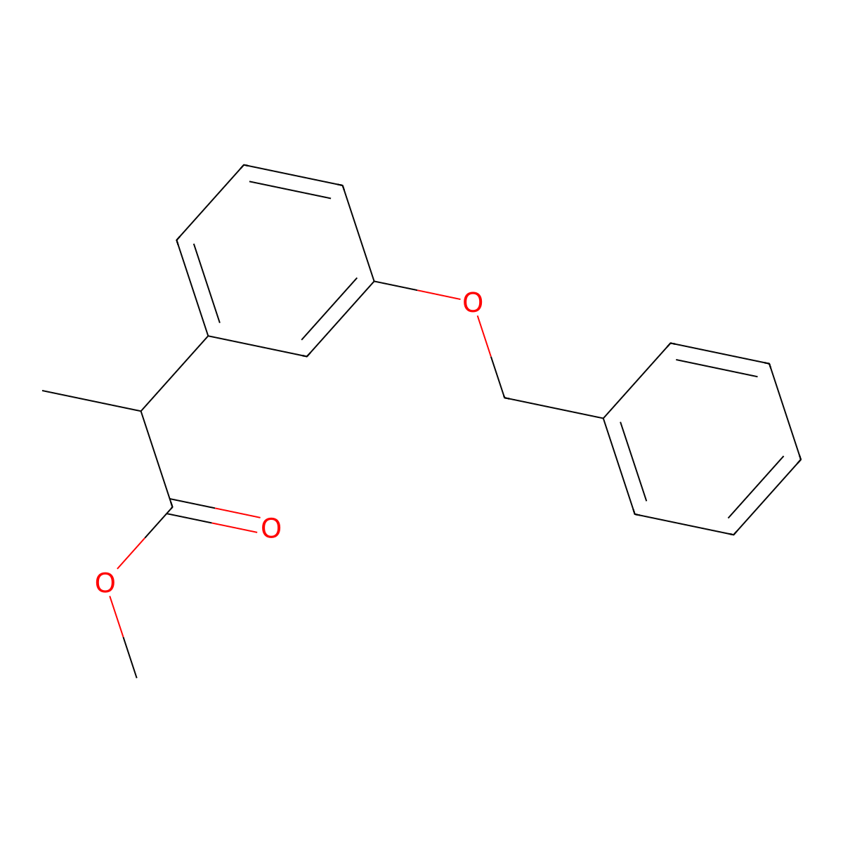 Methyl 2-(3-(benzyloxy)phenyl)propanoate molecular structure, CAS 141258-14-2
