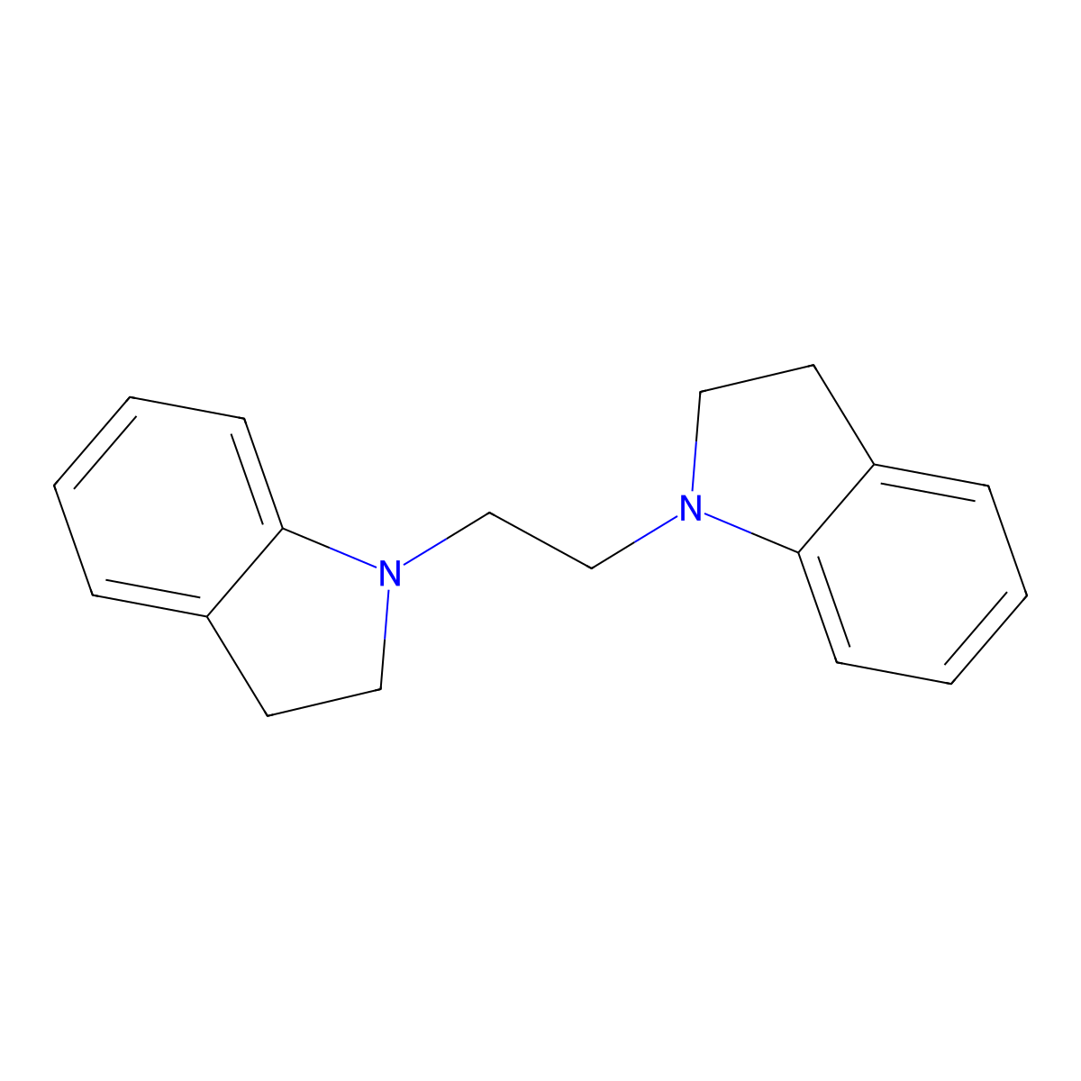 1-(2-(2,3-Dihydro-1H-indol-1-yl)ethyl)indoline molecular structure, CAS 141262-01-3
