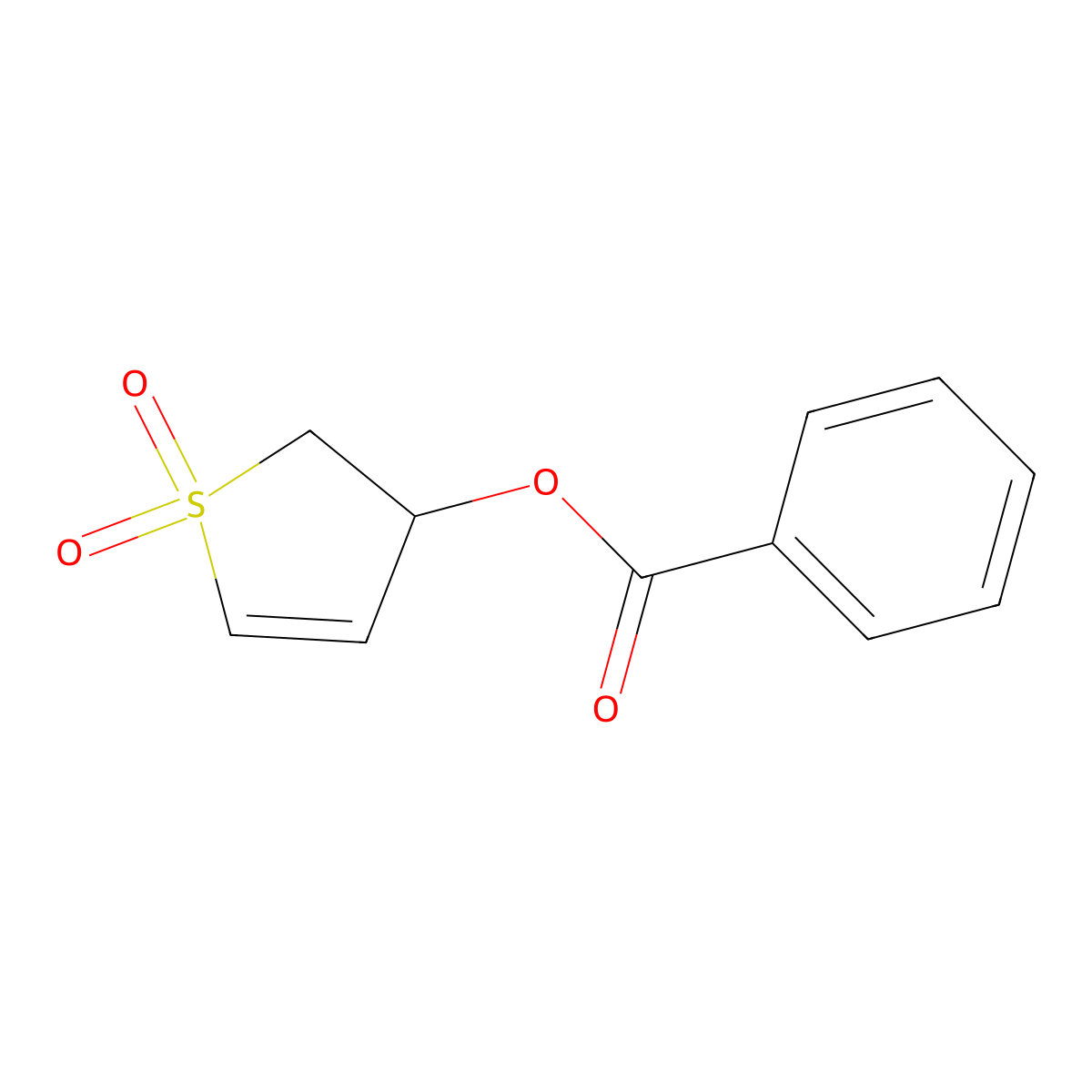1,1-Dioxo-3-2,3-dihydrothienyl benzoate molecular structure, CAS 141265-91-0