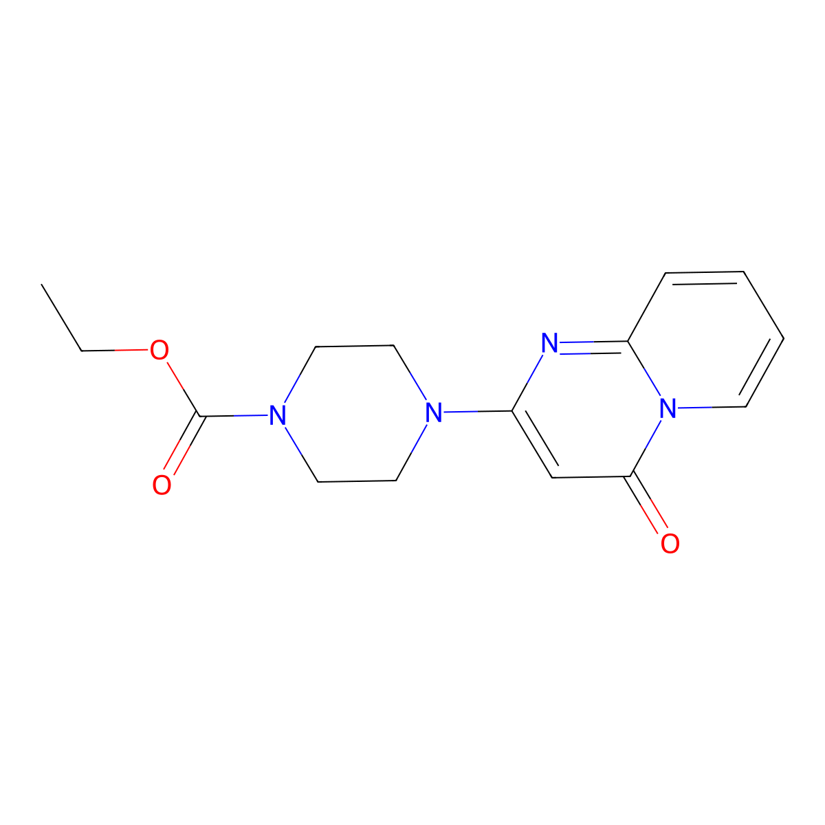 ethyl 4-{4-oxo-4H-pyrido[1,2-a]pyrimidin-2-yl}piperazine-1-carboxylate molecular structure, CAS 141277-99-8