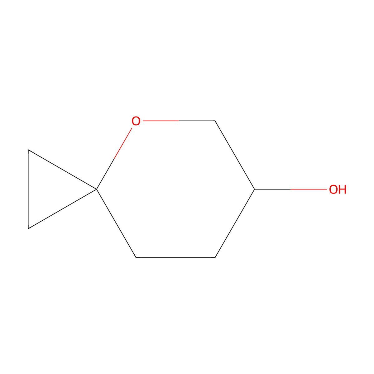 4-Oxaspiro[2.5]octan-6-ol molecular structure, CAS 1412808-19-5