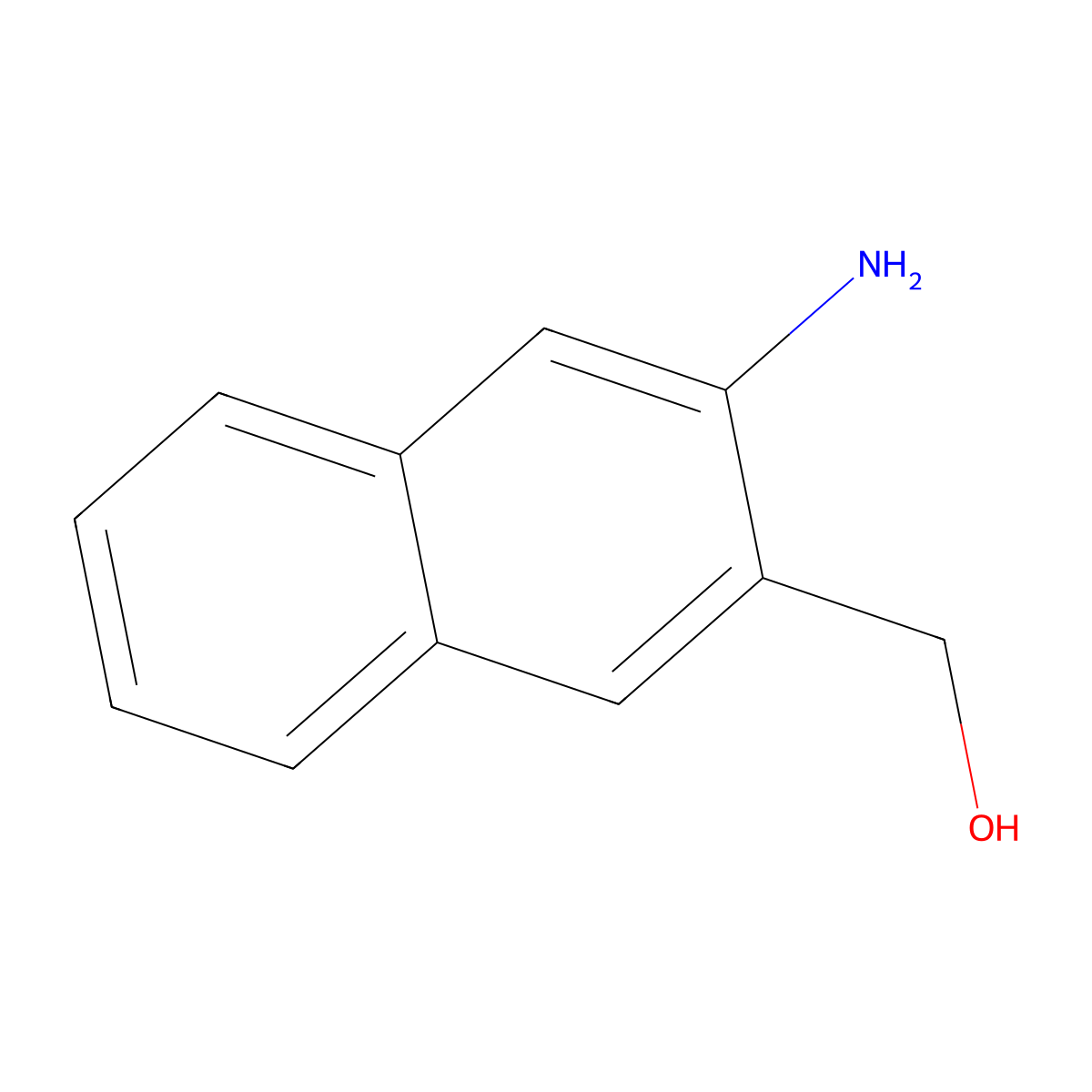 (3-Aminonaphthalen-2-yl)methanol molecular structure, CAS 141281-58-5