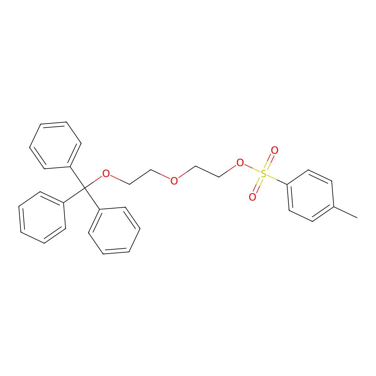 2-(2-(Trityloxy)ethoxy)ethyl 4-methylbenzenesulfonate molecular structure, CAS 141282-25-9