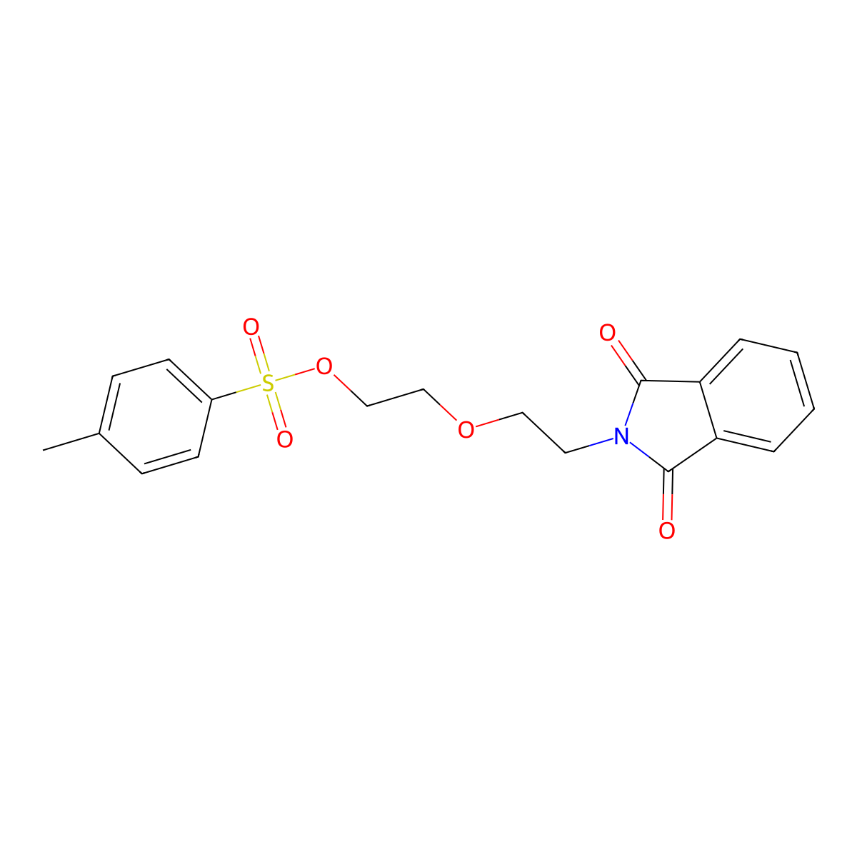 2-[2-(1,3-Dioxoisoindol-2-yl)ethoxy]ethyl 4-methylbenzenesulfonate molecular structure, CAS 141282-26-0
