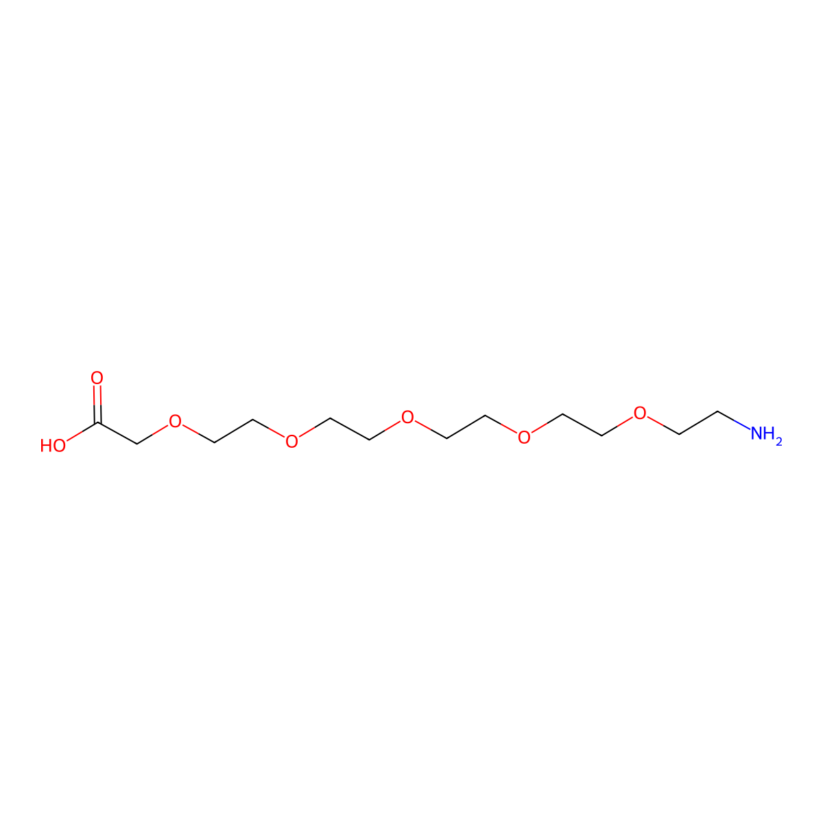 Amino-PEG5-CH2CO2H molecular structure, CAS 141282-35-1