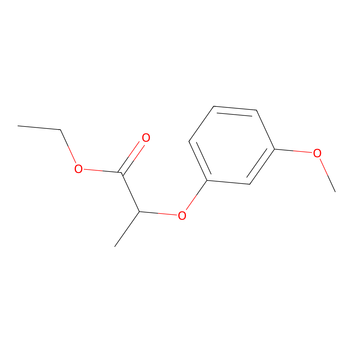 Ethyl 2-(3-methoxyphenoxy)propanoate molecular structure, CAS 141289-99-8