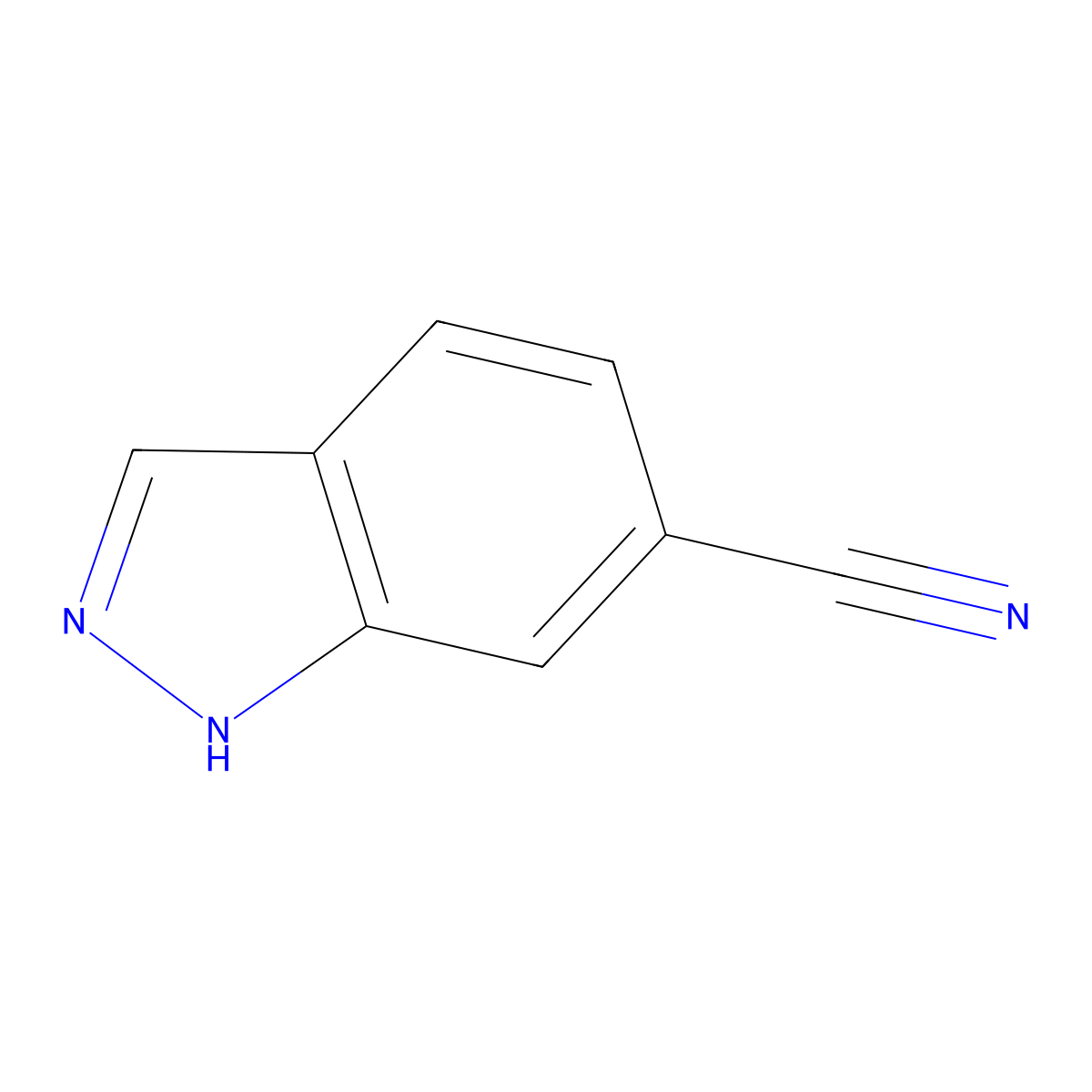 1H-indazole-6-carbonitrile molecular structure, CAS 141290-59-7