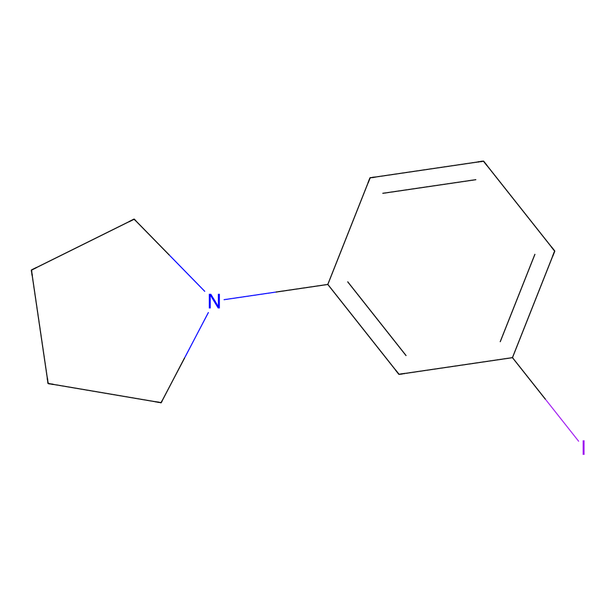 1-(3-Iodophenyl)pyrrolidine molecular structure, CAS 1412902-71-6