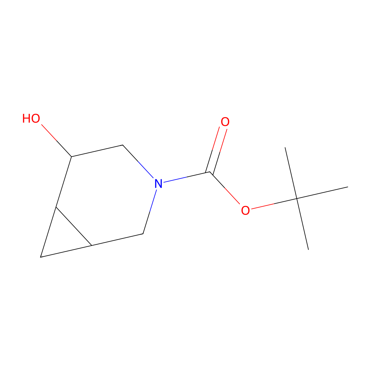 tert-Butyl 5-hydroxy-3-azabicyclo[4.1.0]heptane-3-carboxylate molecular structure, CAS 1412905-37-3