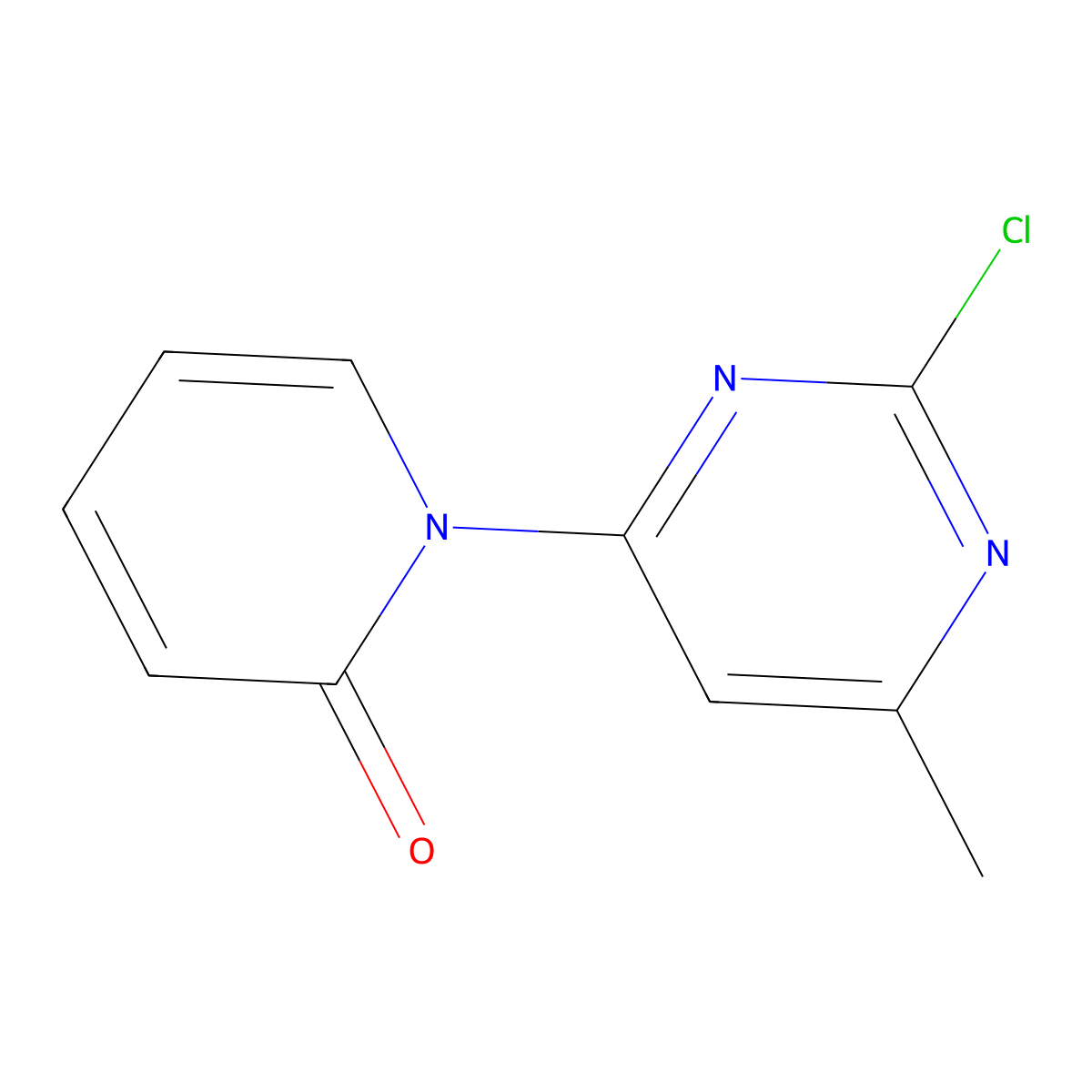 2-Chloro-4-(1H-pyridin-2-one)-6-methylpyrimidine molecular structure, CAS 1412952-92-1