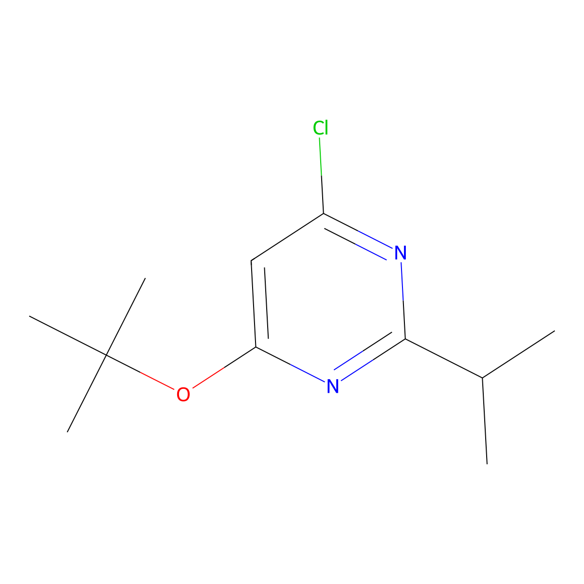 4-Chloro-2-(iso-propyl)-6-(tert-butoxy)pyrimidine molecular structure, CAS 1412952-96-5