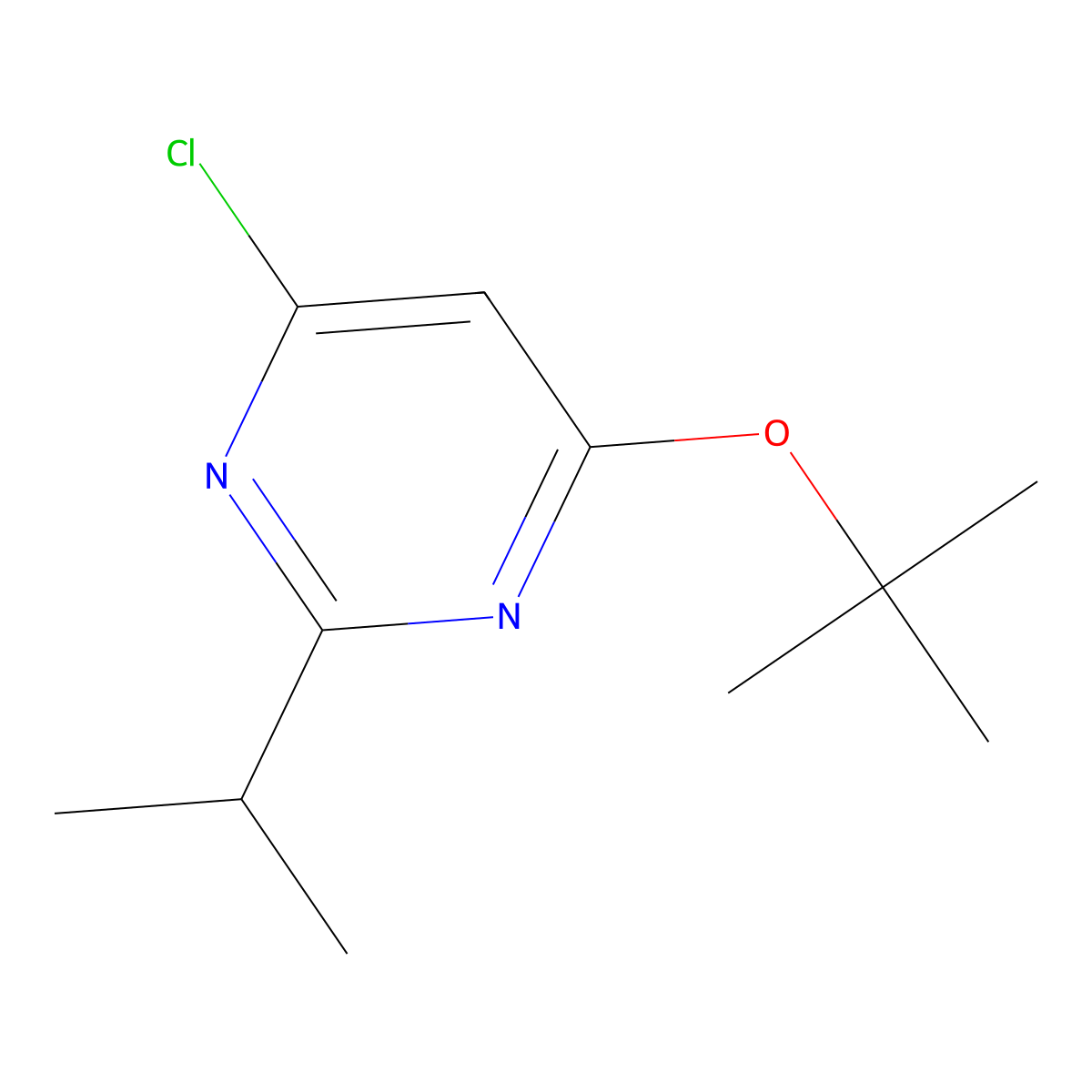 4-Chloro-2-(iso-propyl)-6-(tert-butoxy)pyrimidine molecular structure, CAS 1412952-96-5