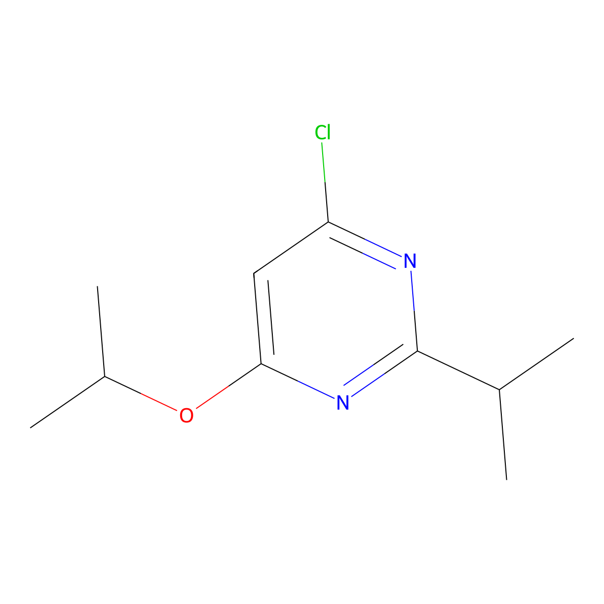 4-Chloro-2-(iso-propyl)-6-(iso-propoxy)pyrimidine molecular structure, CAS 1412952-98-7