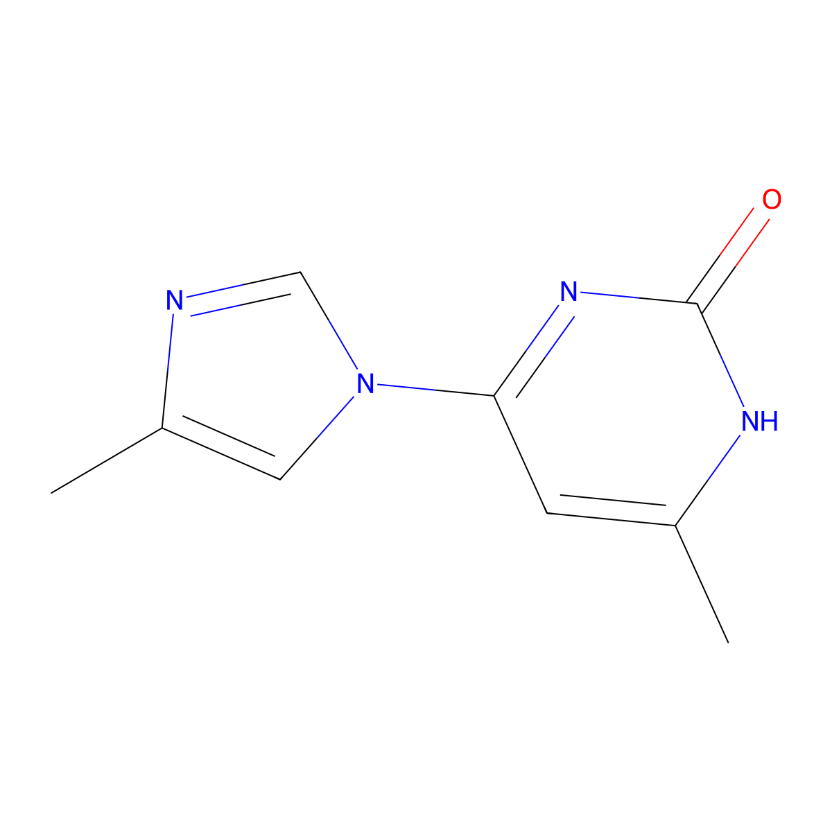 2-Hydroxy-4-(4-methyl-1H-imidazol-1-yl)-6-methylpyrimidine molecular structure, CAS 1412953-03-7
