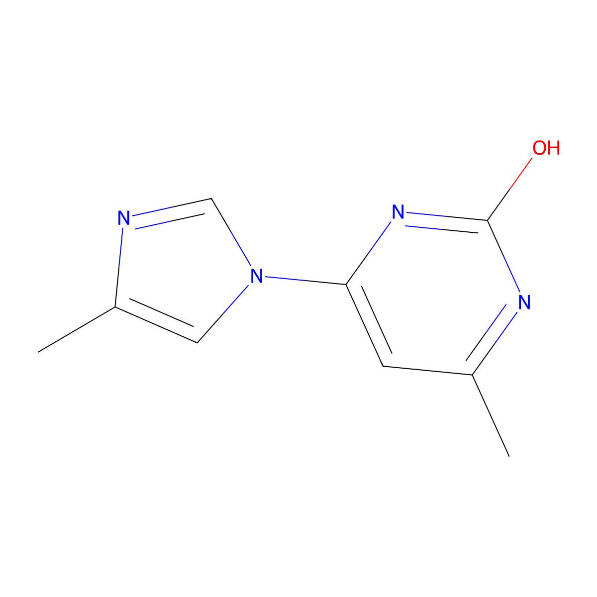 2-Hydroxy-4-(4-methyl-1H-imidazol-1-yl)-6-methylpyrimidine molecular structure, CAS 1412953-03-7