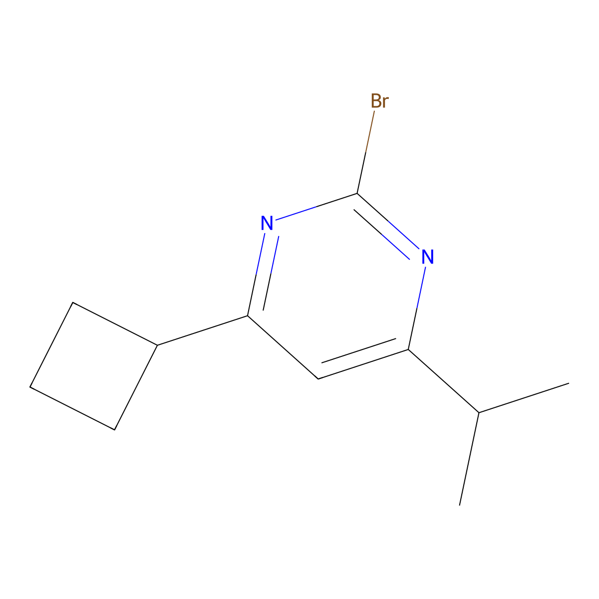 2-Bromo-4-cyclobutyl-6-(iso-propyl)pyrimidine molecular structure, CAS 1412953-24-2