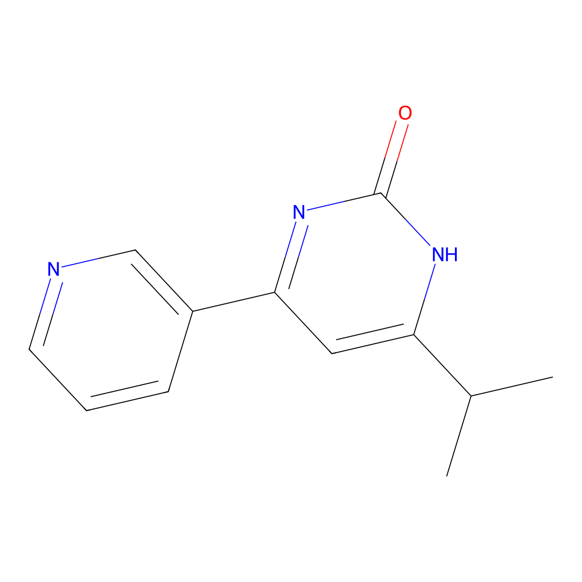2-Hydroxy-4-(pyridin-3-yl)-6-(iso-propyl)pyrimidine molecular structure, CAS 1412953-25-3