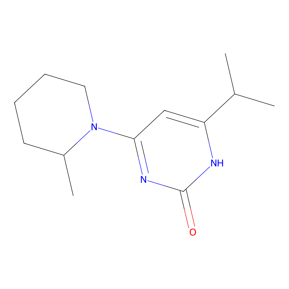 2-Hydroxy-4-(2-methylpiperidin-1-yl)-6-(iso-propyl)pyrimidine molecular structure, CAS 1412953-35-5