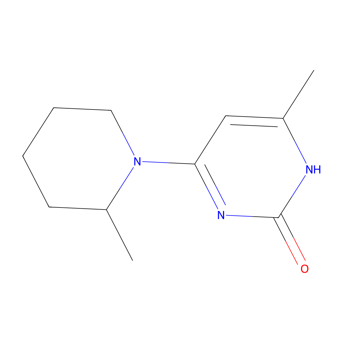 2-Hydroxy-4-(2-methylpiperidin-1-yl)-6-methylpyrimidine molecular structure, CAS 1412953-48-0