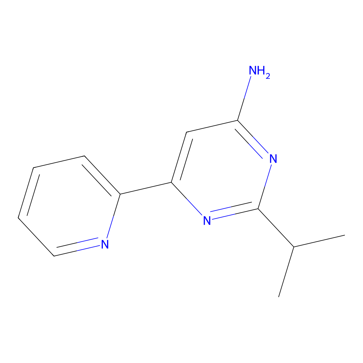 4-Amino-2-(iso-propyl)-6-(pyridin-2-yl)-pyrimidine molecular structure, CAS 1412953-65-1