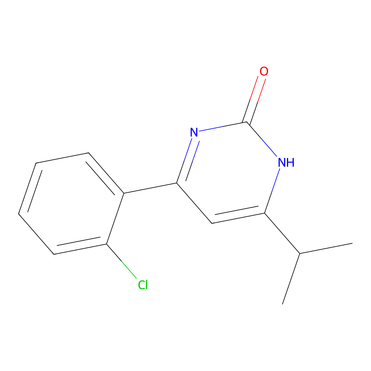 2-Hydroxy-4-(2-chlorophenyl)-6-(iso-propyl)pyrimidine molecular structure, CAS 1412953-69-5