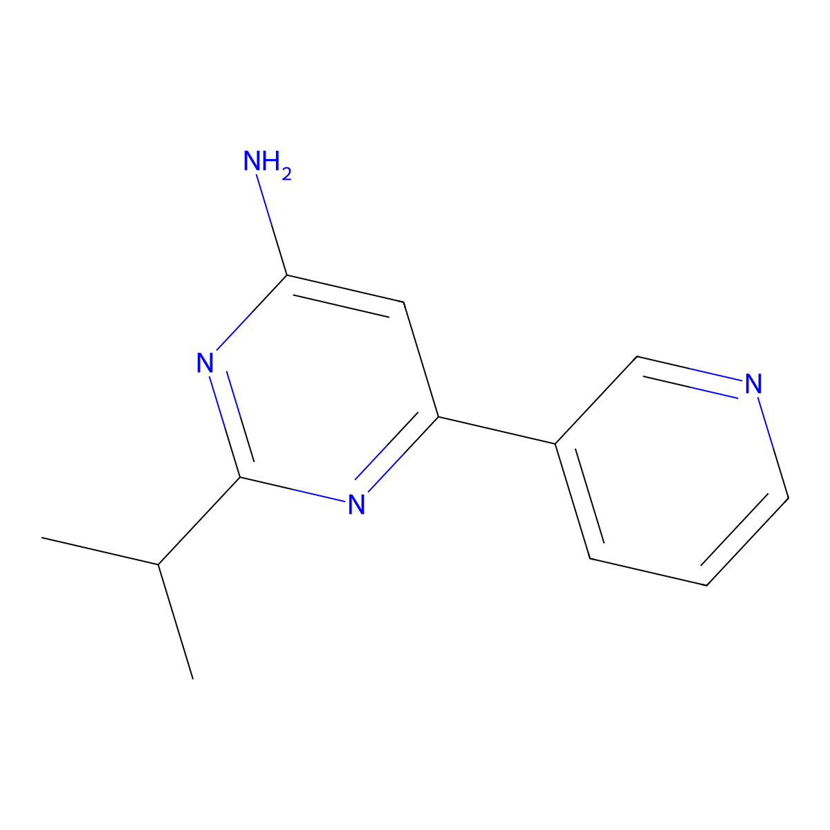 4-Amino-2-(iso-propyl)-6-(pyridin-3-yl)-pyrimidine molecular structure, CAS 1412953-72-0