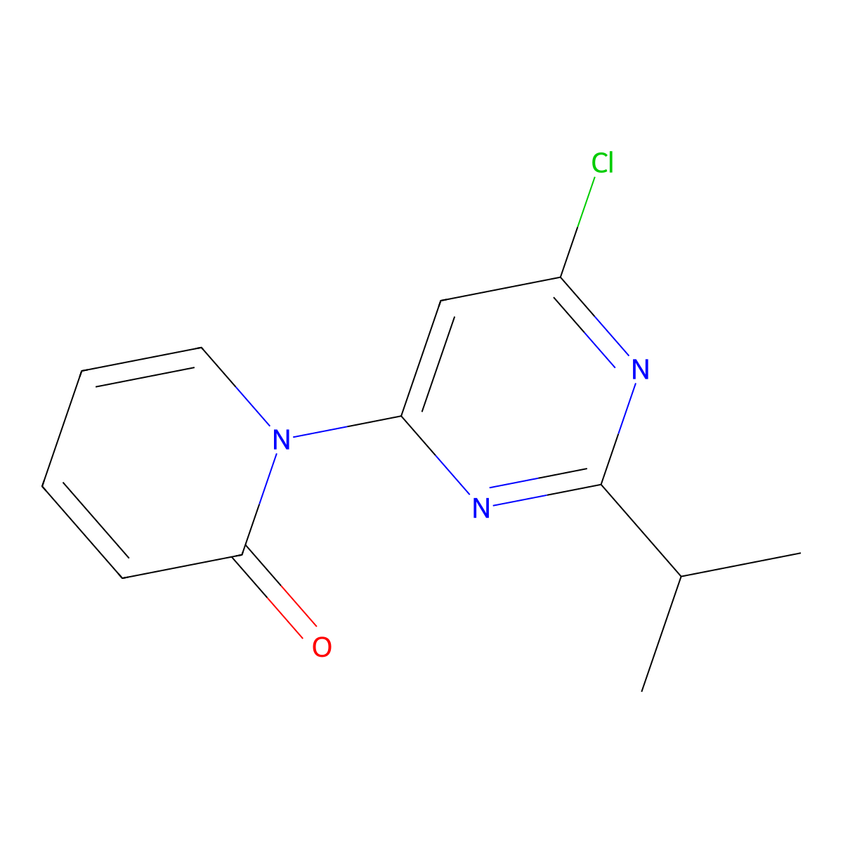 4-chloro-2-(iso-propyl)-6-(1H-pyridin-2-one)-pyrimidine molecular structure, CAS 1412953-89-9