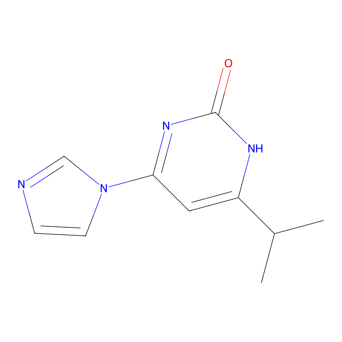 2-Hydroxy-4-(1H-imidazol-1-yl)-6-(iso-propyl)pyrimidine molecular structure, CAS 1412953-97-9