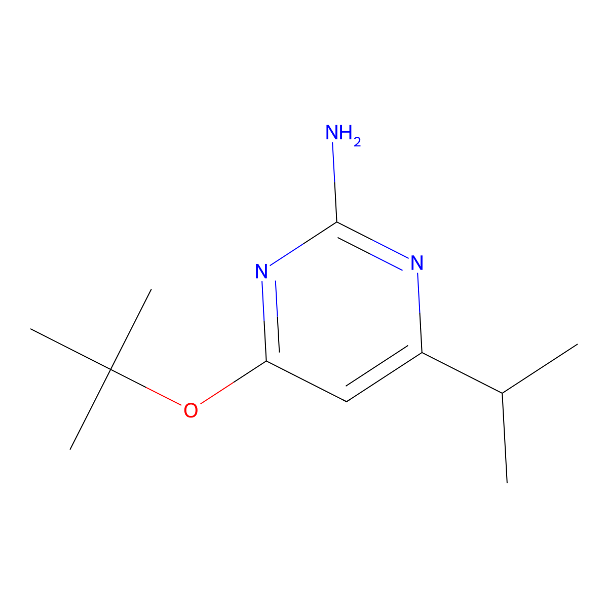 2-Amino-4-(tert-butoxy)-6-(iso-propyl)pyrimidine molecular structure, CAS 1412954-09-6