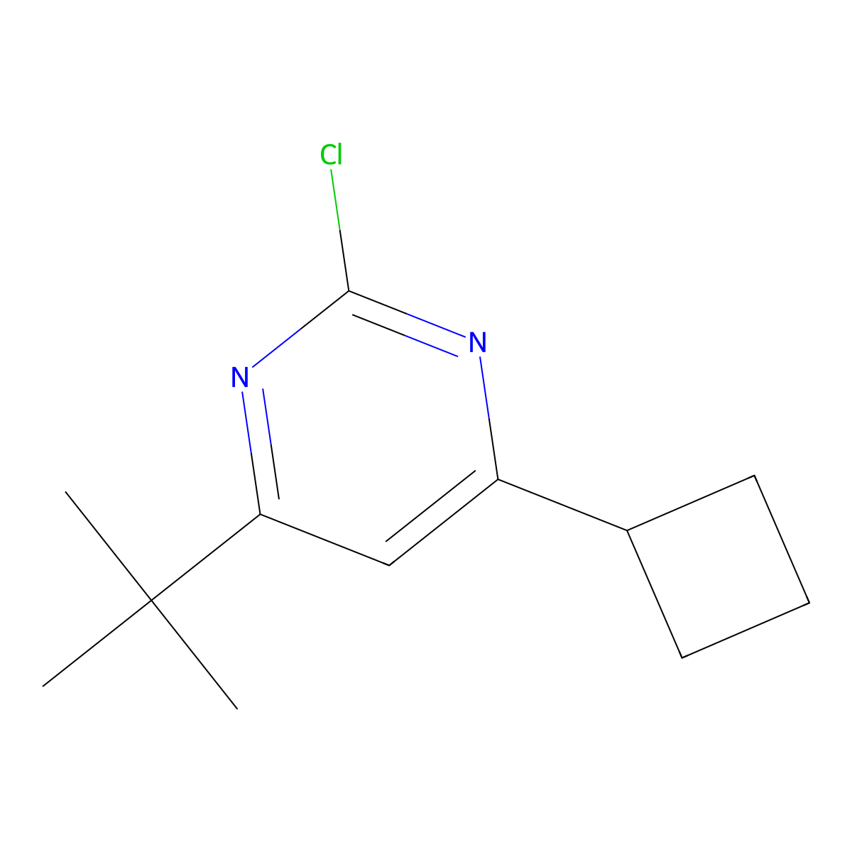 2-Chloro-4-(cyclobutyl)-6-(tert-butyl)pyrimidine molecular structure, CAS 1412954-10-9