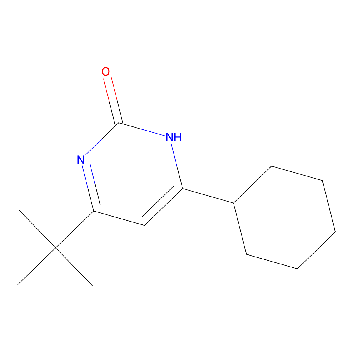 2-Hydroxy-4-(cyclohexyl)-6-(tert-butyl)pyrimidine molecular structure, CAS 1412954-14-3