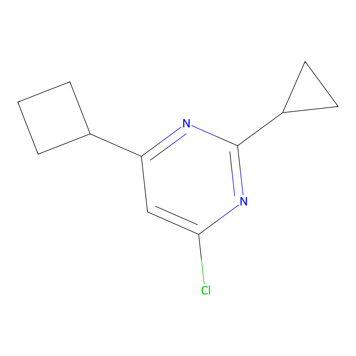 4-Chloro-6-cyclobutyl-2-cyclopropylpyrimidine molecular structure, CAS 1412954-23-4