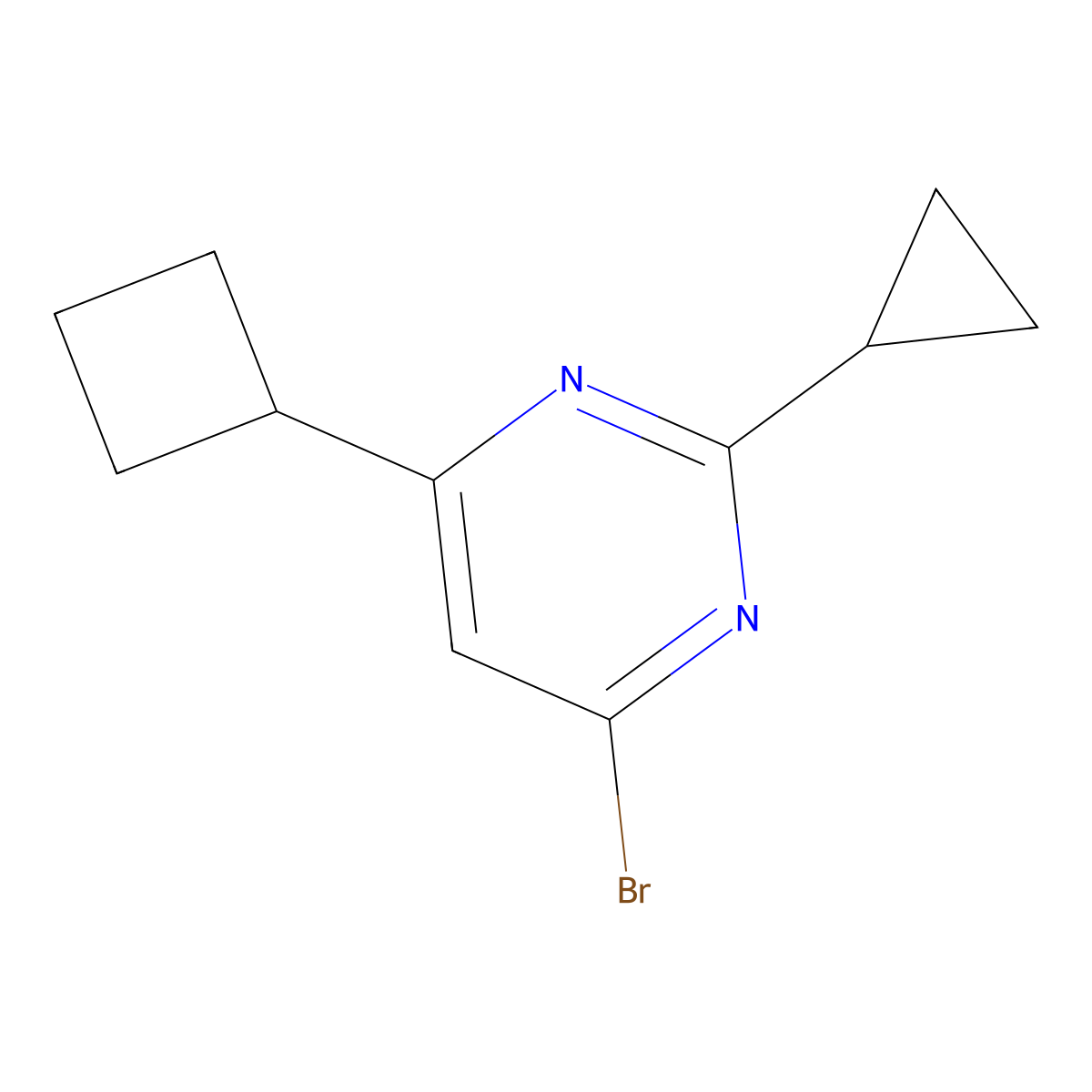4-Bromo-2-cyclopropyl-6-cyclobutylpyrimidine molecular structure, CAS 1412954-30-3
