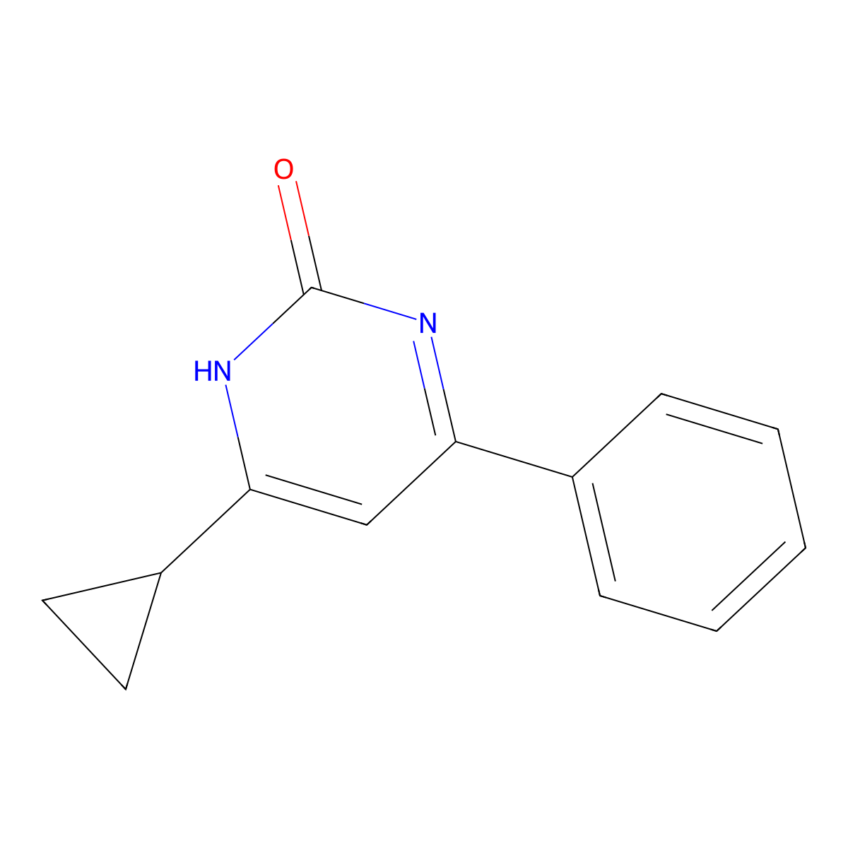2-Hydroxy-4-phenyl-6-cyclopropylpyrimidine molecular structure, CAS 1412954-34-7