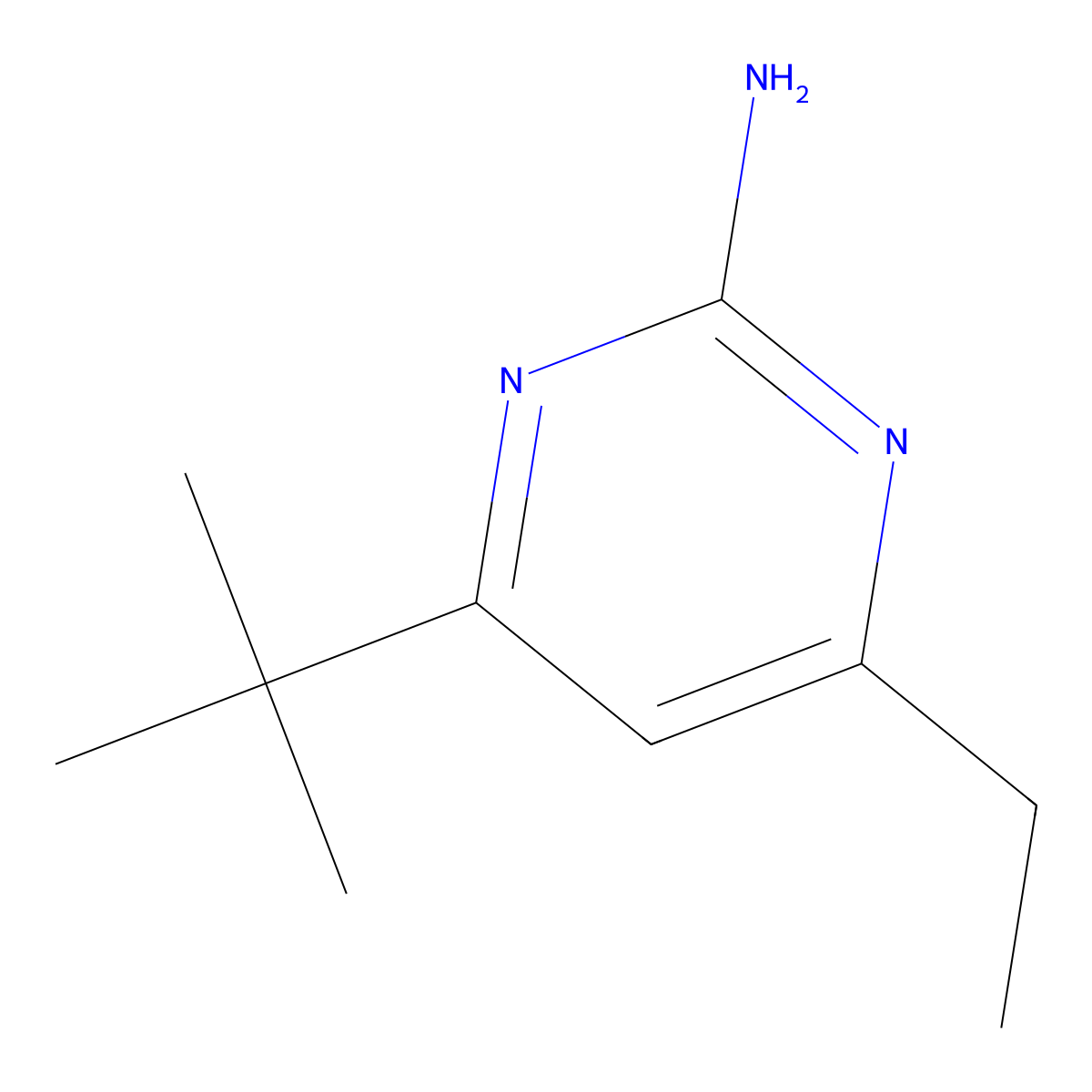 2-Amino-4-ethyl-6-(tert-butyl)pyrimidine molecular structure, CAS 1412954-35-8