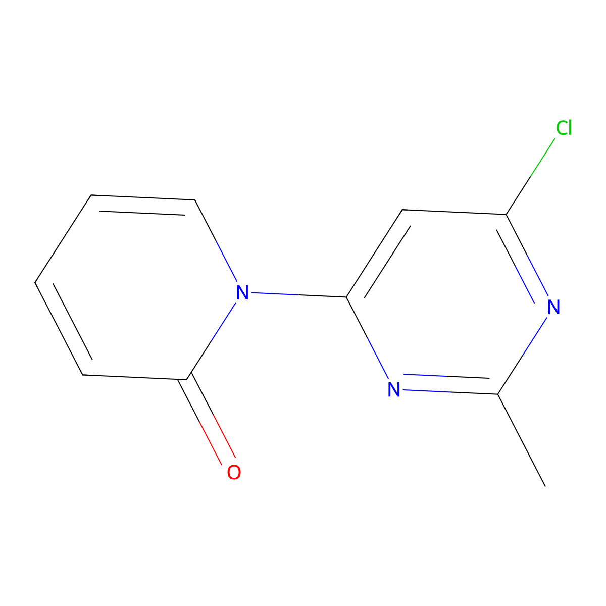 4-Chloro-2-methyl-6-(1H-pyridin-2-one)pyrimidine molecular structure, CAS 1412954-45-0