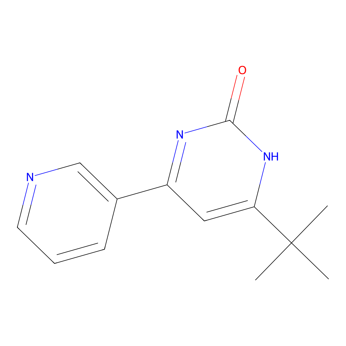 2-Hydroxy-4-(pyridin-3-yl)-6-(tert-butyl)pyrimidine molecular structure, CAS 1412954-53-0