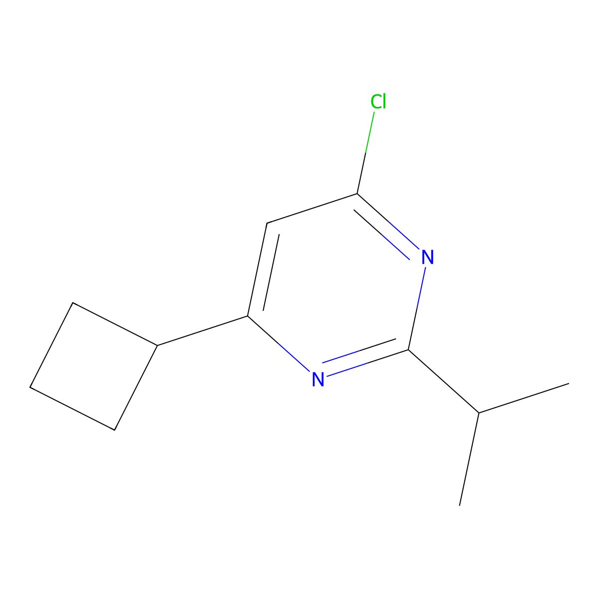 4-Chloro-6-cyclobutyl-2-(propan-2-YL)pyrimidine molecular structure, CAS 1412954-77-8