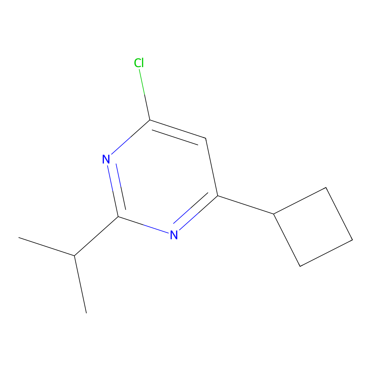 4-Chloro-6-cyclobutyl-2-(propan-2-YL)pyrimidine molecular structure, CAS 1412954-77-8