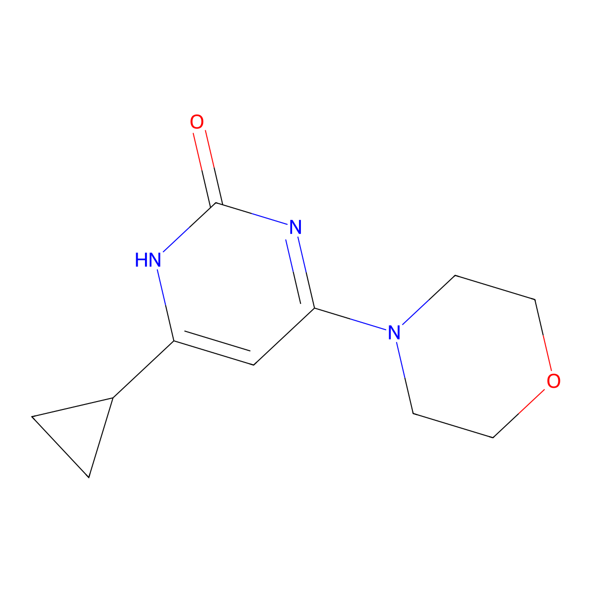 2-Hydroxy-4-morpholino-6-cyclopropylpyrimidine molecular structure, CAS 1412954-80-3