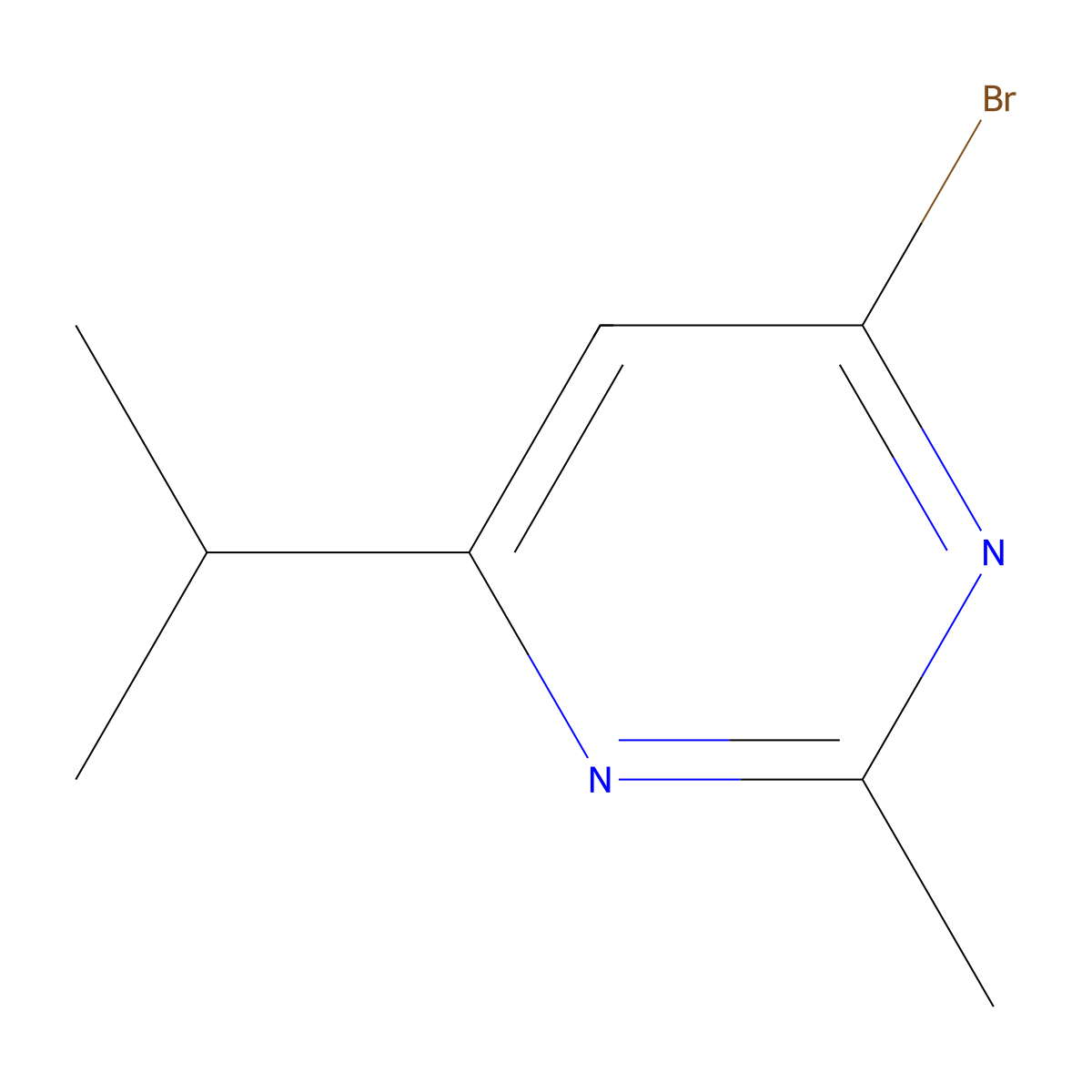 4-Bromo-2-methyl-6-(propan-2-yl)pyrimidine molecular structure, CAS 1412954-87-0