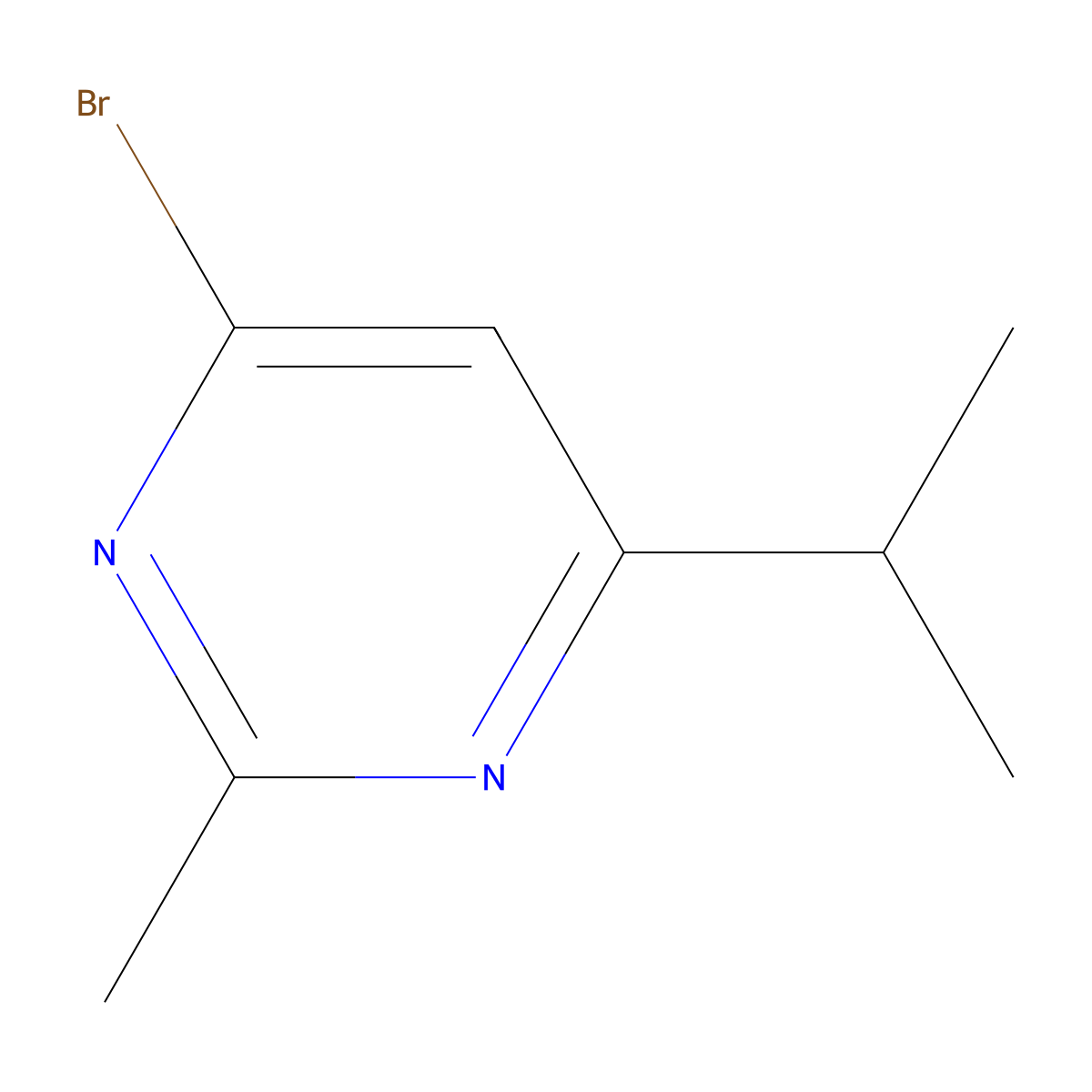 4-Bromo-2-methyl-6-(propan-2-yl)pyrimidine molecular structure, CAS 1412954-87-0