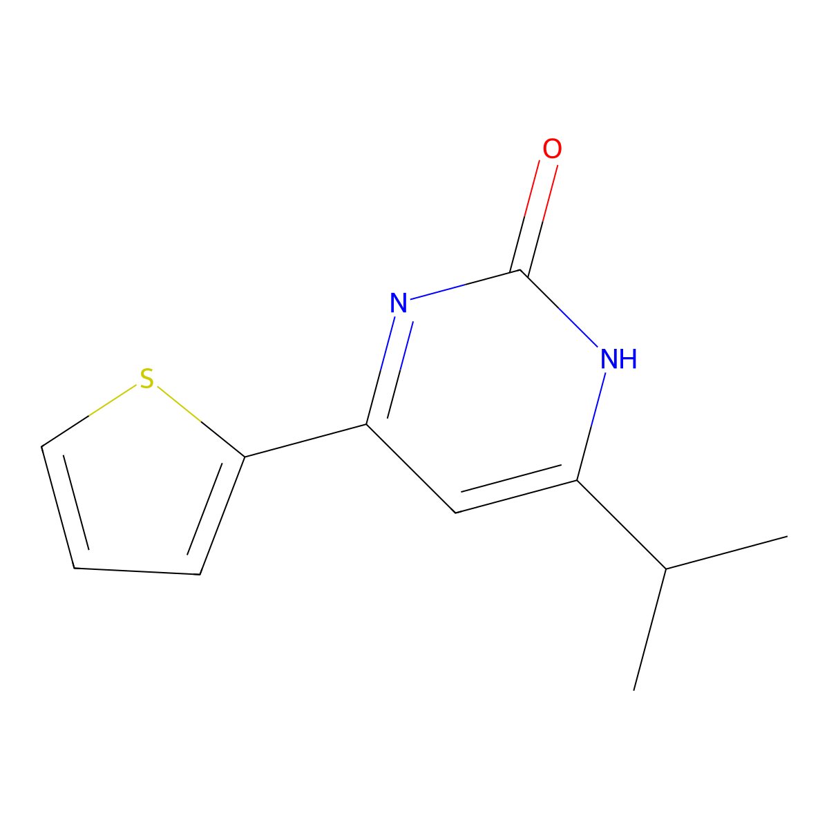 2-Hydroxy-4-(2-thienyl)-6-(iso-propyl)pyrimidine molecular structure, CAS 1412955-04-4