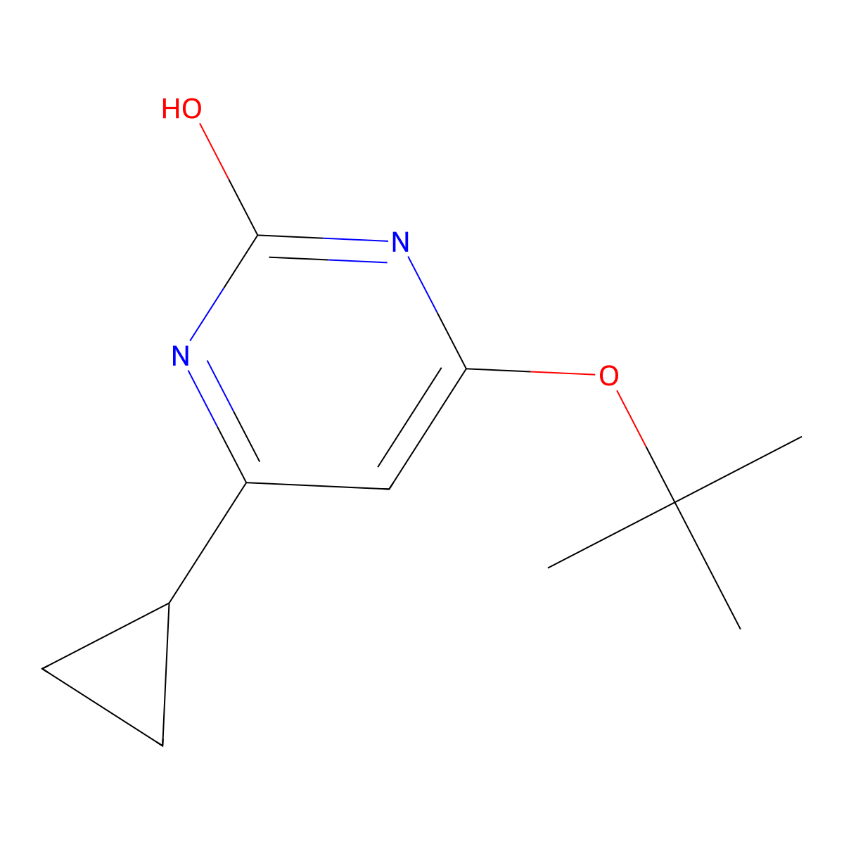 2-Hydroxy-4-(tert-butoxy)-6-cyclopropylpyrimidine molecular structure, CAS 1412955-20-4
