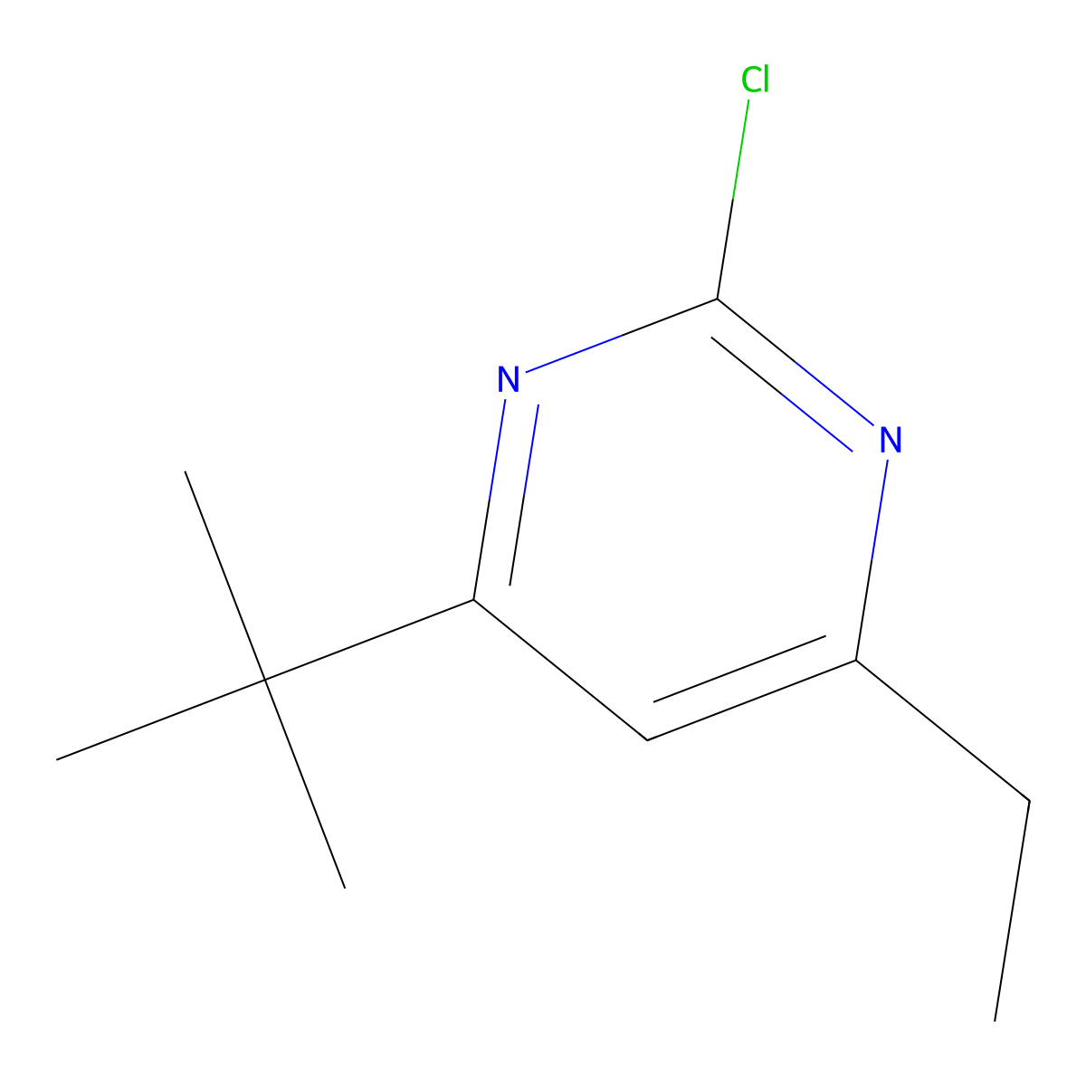 2-Chloro-4-ethyl-6-(tert-butyl)pyrimidine molecular structure, CAS 1412955-26-0