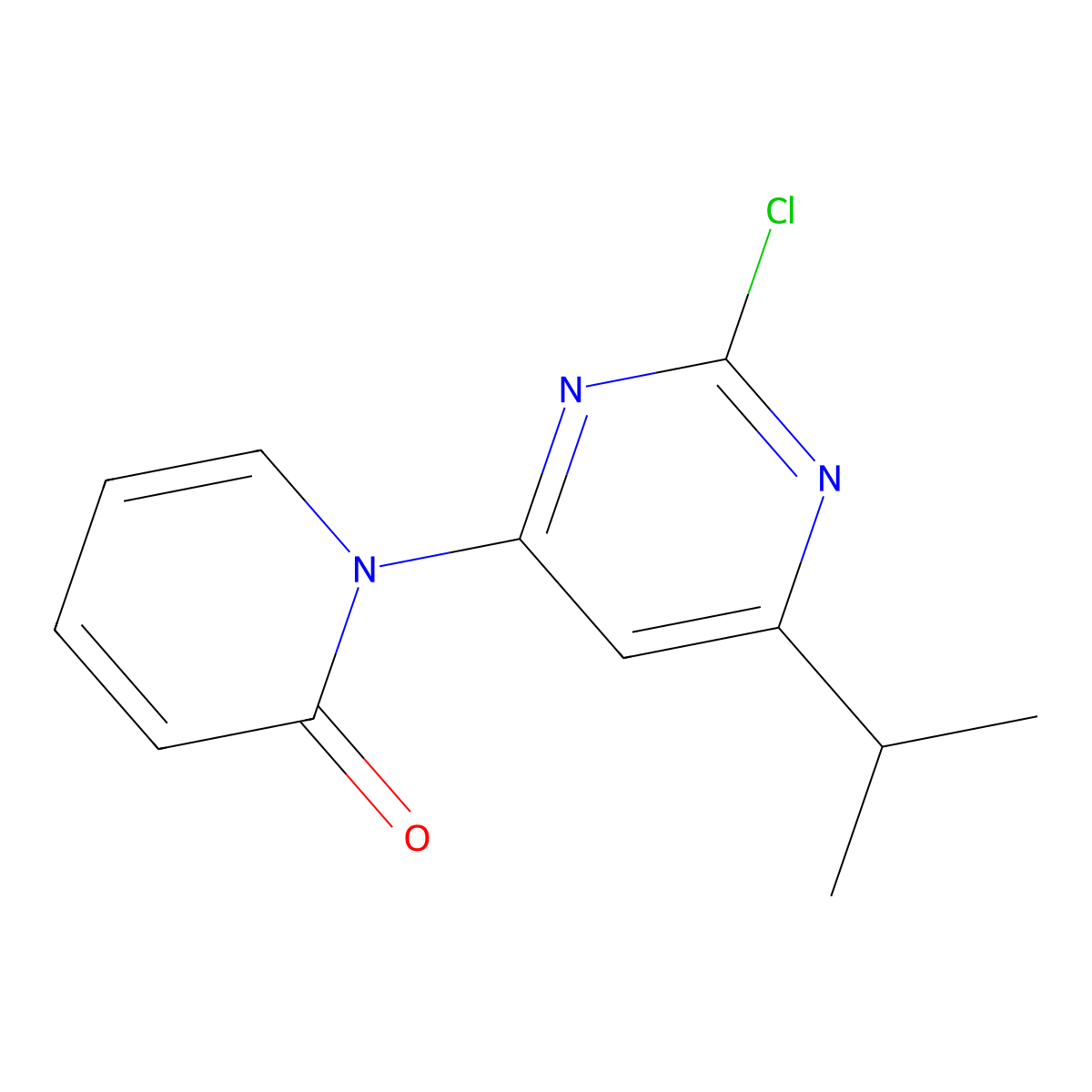 2-Chloro-4-(1H-pyridin-2-one)-6-(iso-propyl)pyrimidine molecular structure, CAS 1412955-27-1