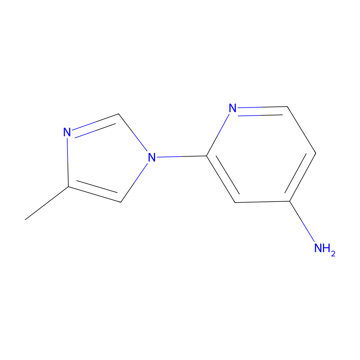 2-(4-Methyl-1H-imidazol-1-YL)pyridin-4-amine molecular structure, CAS 1412955-31-7