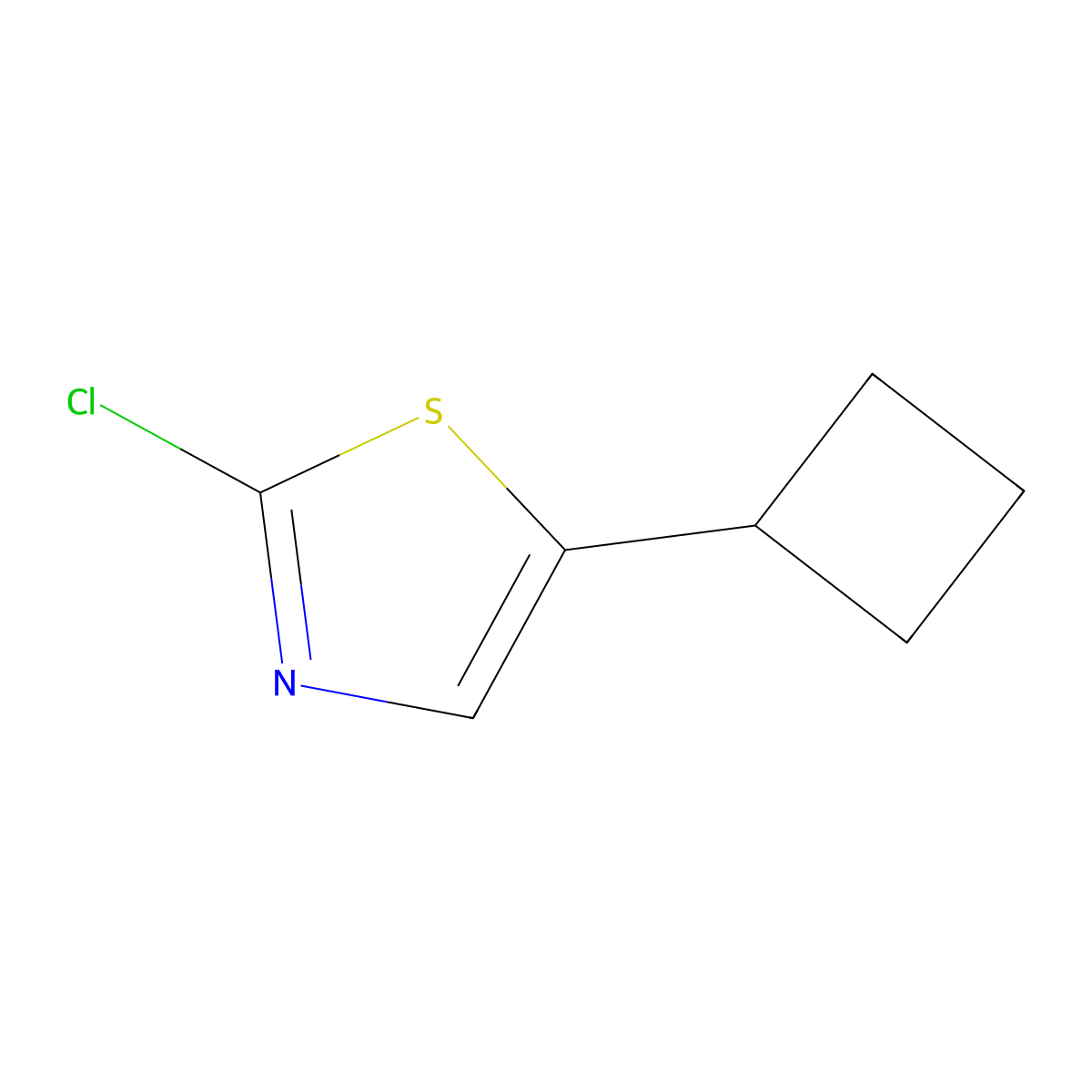 2-Chloro-5-cyclobutylthiazole molecular structure, CAS 1412955-40-8