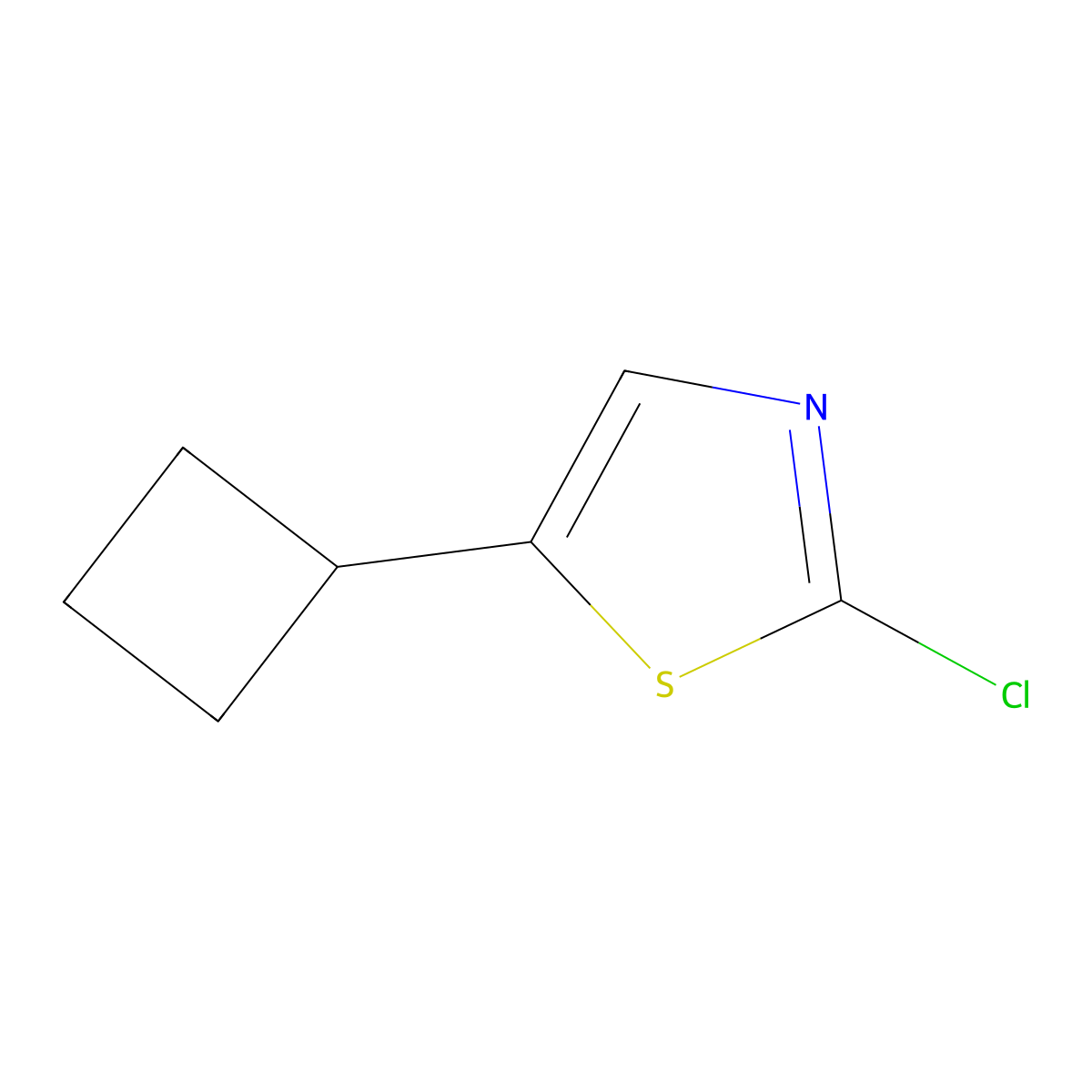 2-Chloro-5-cyclobutylthiazole molecular structure, CAS 1412955-40-8